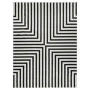 Lavin Rugs T9019 Optika 9'10" x 13'2" Geo Rug, Cream Black/White - T9019-1013