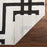 Lavin Rugs T9020 Optika 5'3" x 7'6" Geo Rug, Cream Black/White