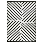 Lavin Rugs T9021 Optika 6'7" x 9'6" Geo Rug, Cream Black/White - T9021-0609