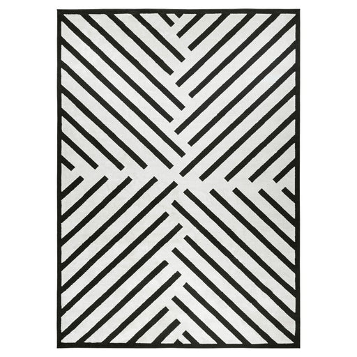Lavin Rugs T9021 Optika 9'10" x 13'2" Geo Rug, Cream Black/White - T9021-1013
