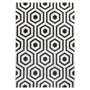 Lavin Rugs T9022 Optika 7'10" x 10'10" Geo Rug, Cream Black/White - T9022-0811