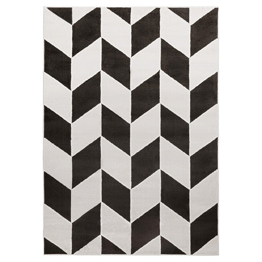Lavin Rugs T9023 Optika 5'3" x 7'6" Chevron Rug, Cream Black/White - T9023-0507