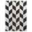 Lavin Rugs T9023 Optika 6'7" x 9'6" Chevron Rug, Cream Black/White - T9023-0609