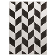 Lavin Rugs T9023 Optika 9'10" x 13'2" Chevron Rug, Black/White - T9023-1013