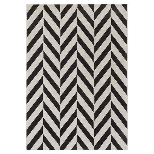 Lavin Rugs T9024 Optika 7'10" x 10'10" Chevron Rug, Black/White - T9024-0811