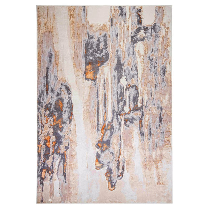 Lavin Rugs T9025 Terra 5'3" x 7'6" Painterly Rug, Cream Gold/Earth - T9025-0507
