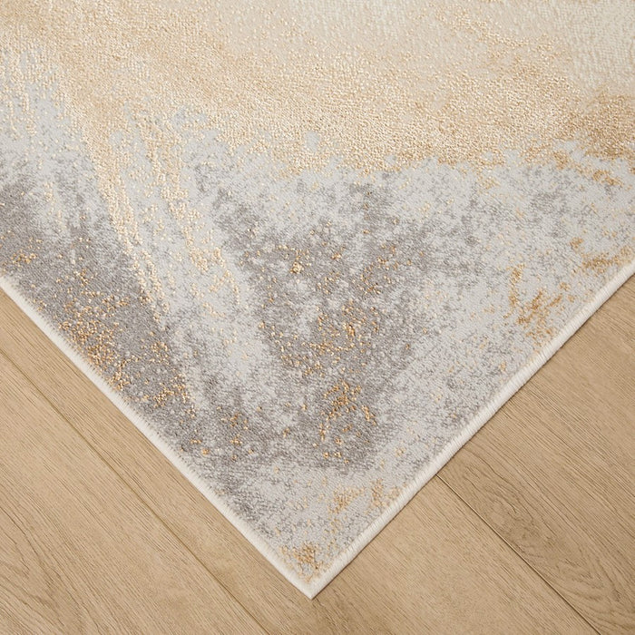 Lavin Rugs T9026 Terra 9'10" x 13'2" Swirl Rug, Cream Gold/Earth