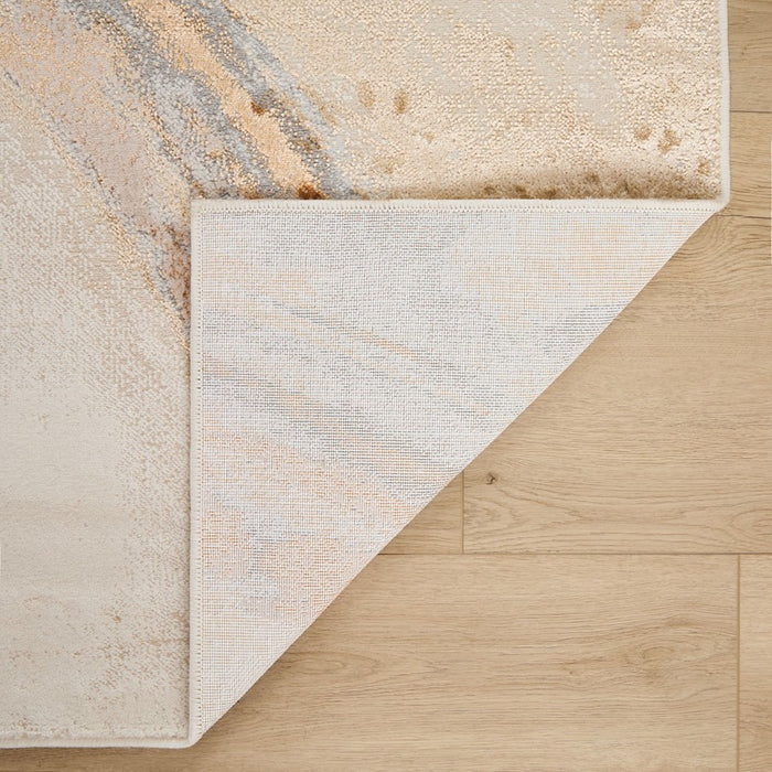 Lavin Rugs T9026 Terra 9'10" x 13'2" Swirl Rug, Cream Gold/Earth