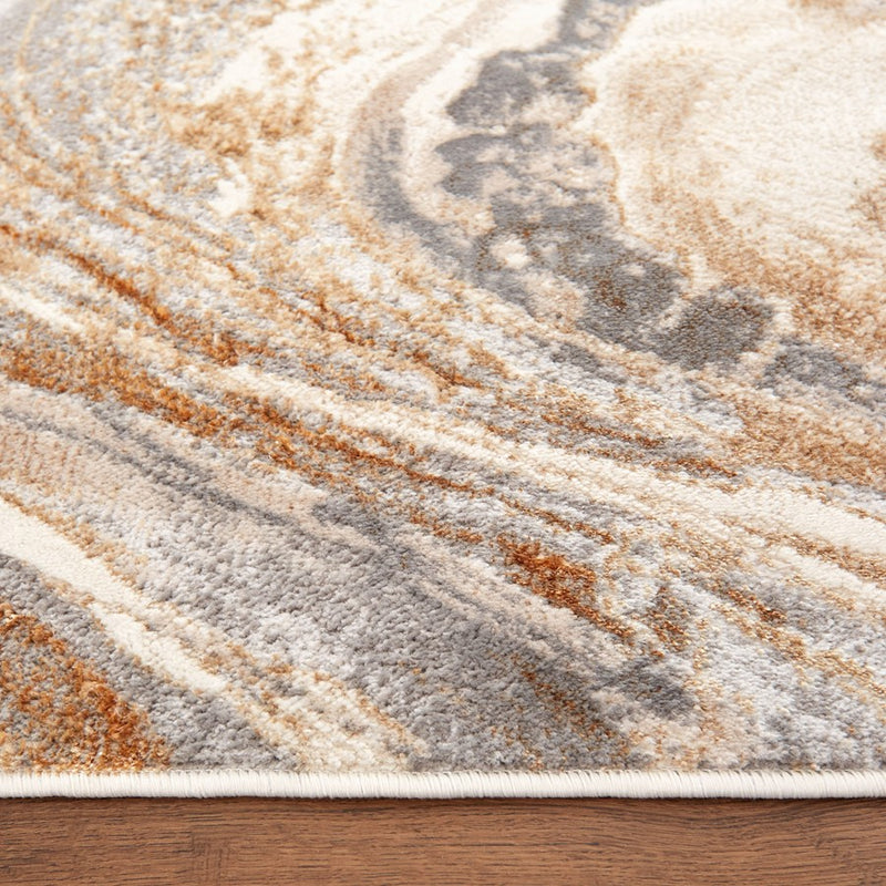 Lavin Rugs T9027 Terra 6'7" x 9'6" Marbled Rug, Cream Gold/Earth