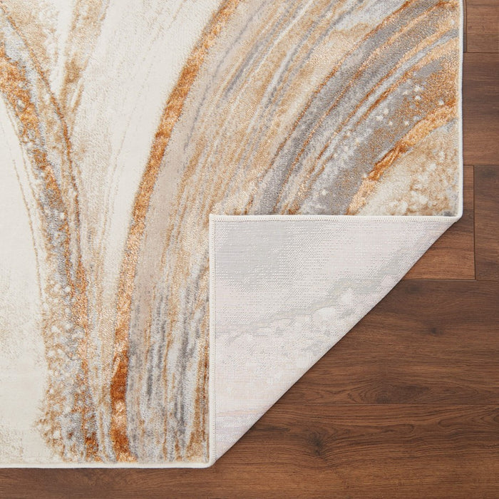 Lavin Rugs T9027 Terra 7'10" x 10'10" Marbled Rug, Cream Gold/Earth