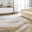 Lavin Rugs T9028 Terra 5'3" x 7'6" Waves Rug, Cream Gold/Earth