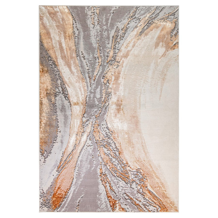 Lavin Rugs T9029 Terra 6'7" x 9'6" Marbled Rug, Cream Gold/Earth - T9029-0609