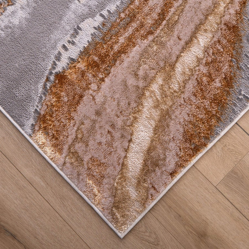 Lavin Rugs T9029 Terra 6'7" x 9'6" Marbled Rug, Cream Gold/Earth
