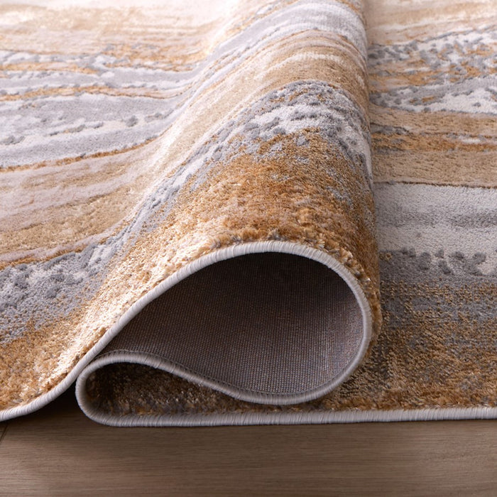 Lavin Rugs T9029 Terra 9'10" x 13'2" Marbled Rug, Cream Gold/Earth