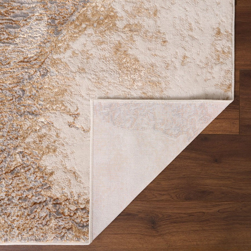 Lavin Rugs T9030 Terra 5'3" x 7'6" Marbled Rug, Cream Gold/Earth