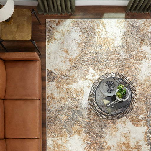 Lavin Rugs T9030 Terra 7'10" x 10'10" Marbled Rug, Cream Gold/Earth