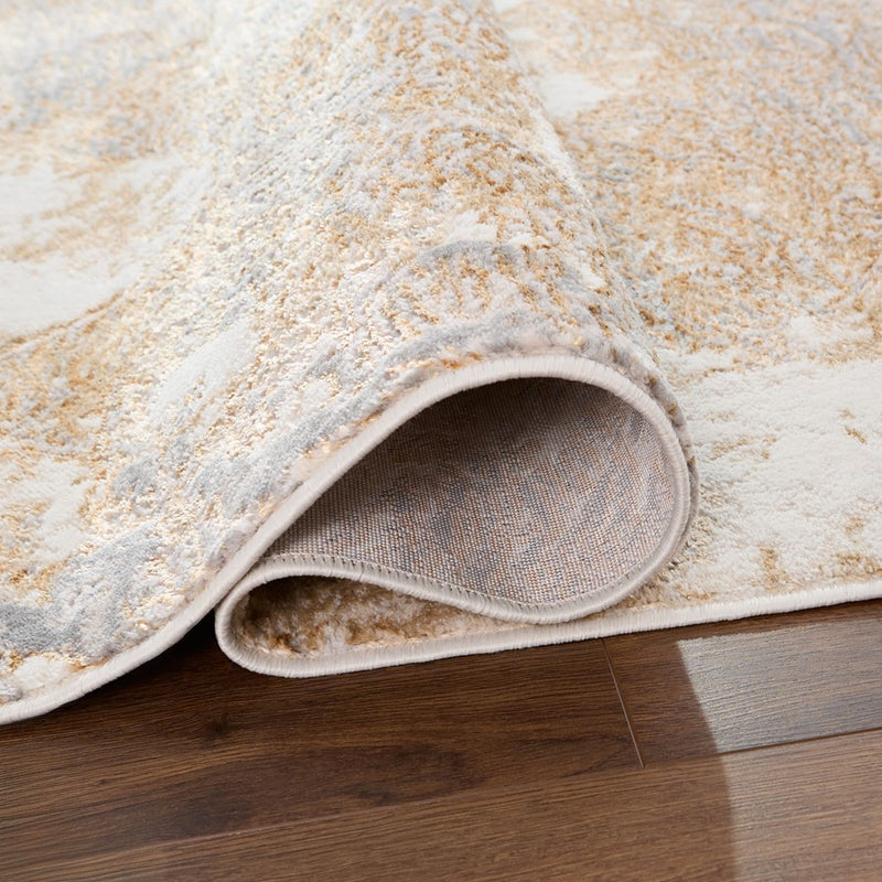Lavin Rugs T9030 Terra 9'10" x 13'2" Marbled Rug, Cream Gold/Earth