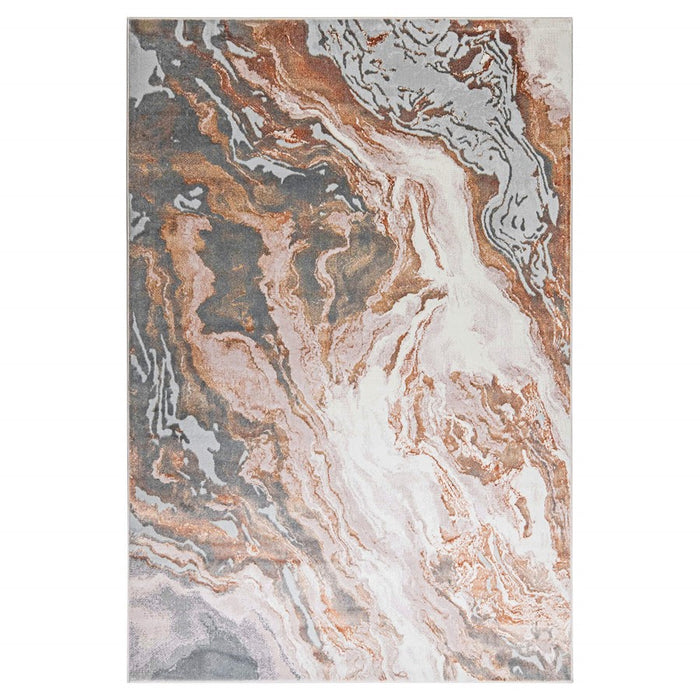 Lavin Rugs T9031 Terra 2' x 3' Marbled Rug, Cream Gold/Earth Tones - T9031-0203