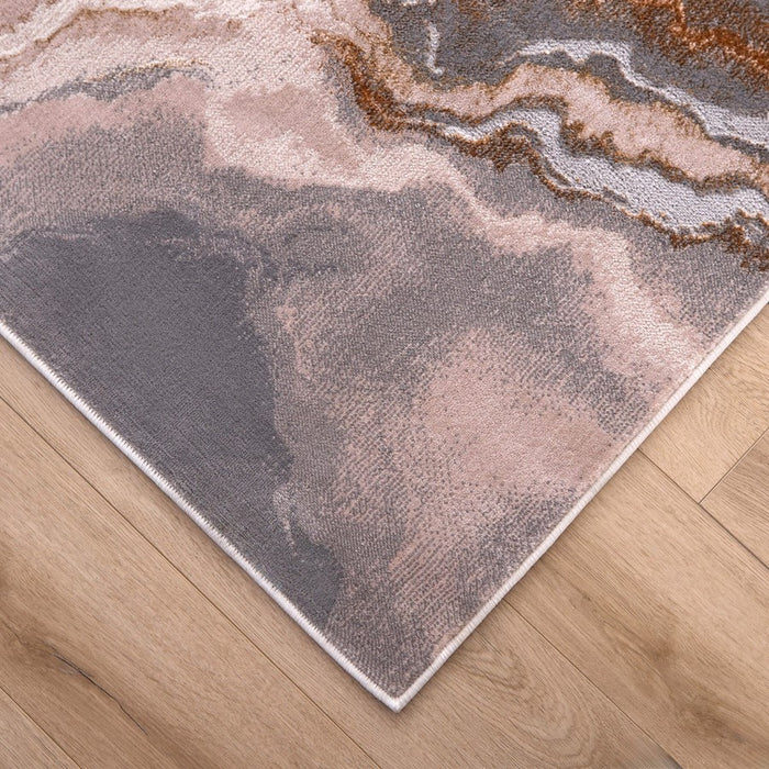 Lavin Rugs T9031 Terra 7'10" x 10'10" Marbled Rug, Cream Gold/Earth