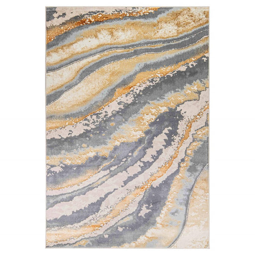 Lavin Rugs T9032 Terra 2' x 3' Marbled Rug, Cream Gold/Earth Tones - T9032-0203