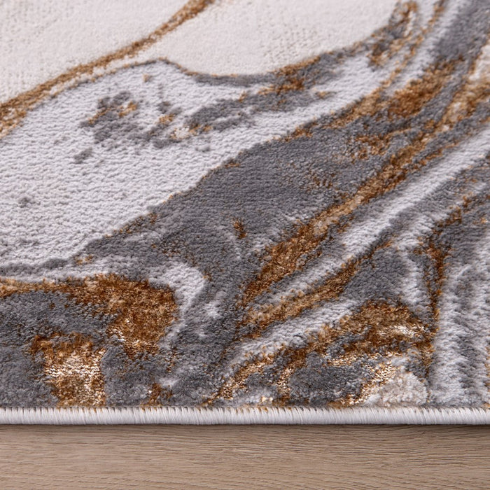 Lavin Rugs T9033 Terra 2' x 3' Marbled Rug, Cream Gold/Earth Tones