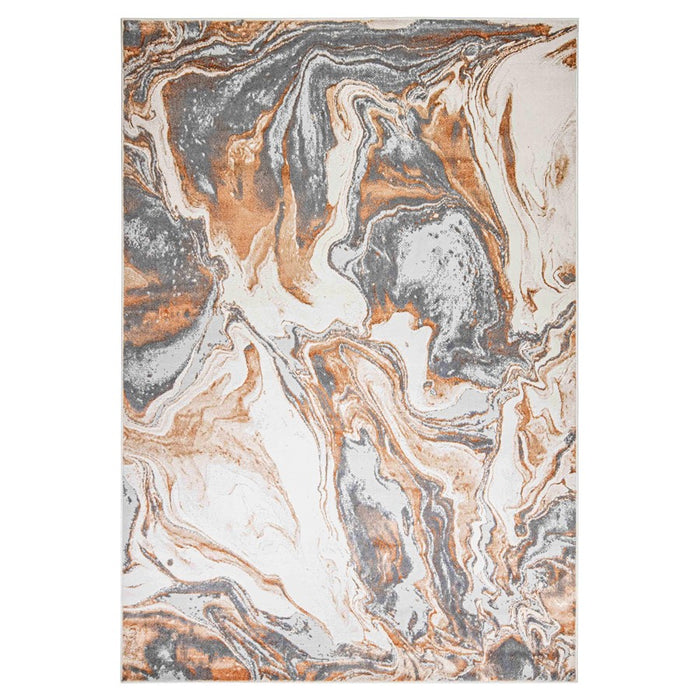 Lavin Rugs T9033 Terra 5'3" x 7'6" Marbled Rug, Cream Gold/Earth - T9033-0507