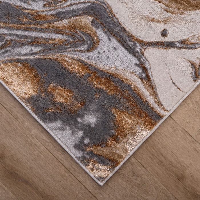 Lavin Rugs T9033 Terra 9'10" x 13'2" Marbled Rug, Cream Gold/Earth