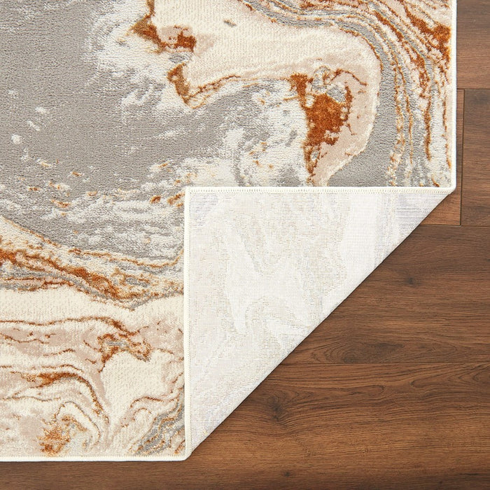 Lavin Rugs T9034 Terra 5'3" x 7'6" Marbled Rug, Cream Gold/Earth