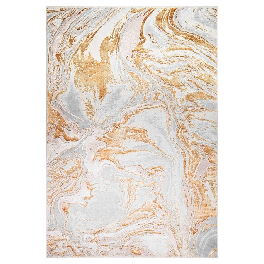 Lavin Rugs T9034 Terra 7'10" x 10'10" Marbled Rug, Cream Gold/Earth - T9034-0811
