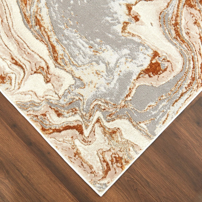 Lavin Rugs T9034 Terra 9'10" x 13'2" Marbled Rug, Cream Gold/Earth