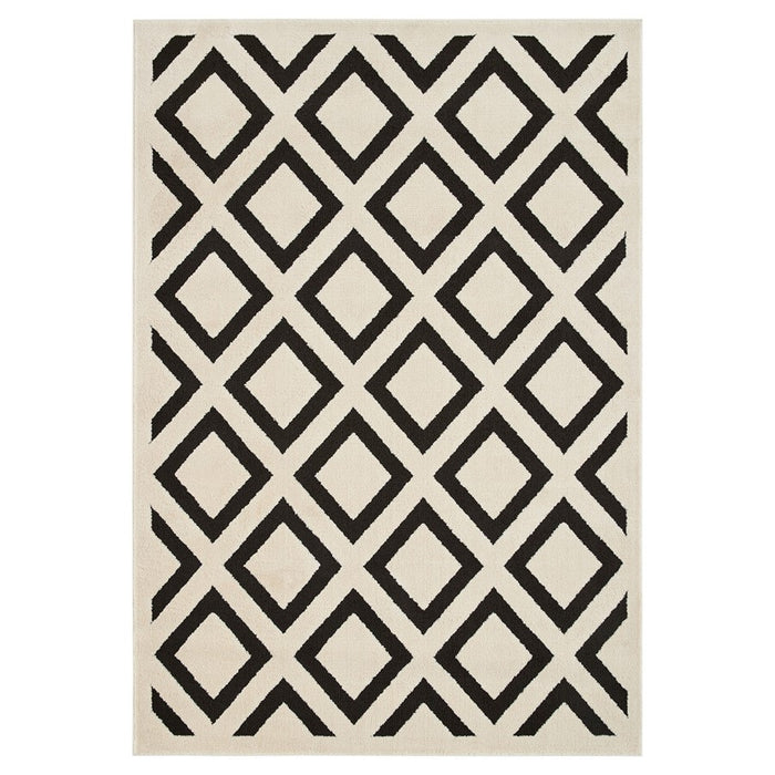 Lavin Rugs T9036 Optika 6'7" x 9'6" Geo Rug, Cream Black/White - T9036-0609