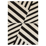 Lavin Rugs T9037 Optika 5'3" x 7'6" Geo Rug, Cream Black/White - T9037-0507