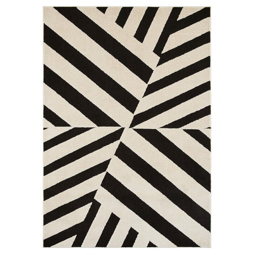 Lavin Rugs T9037 Optika 6'7" x 9'6" Geo Rug, Cream Black/White - T9037-0609