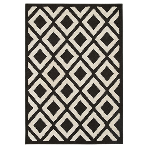 Lavin Rugs T9038 Optika 2' x 3' Geo Rug, Cream Black/White - T9038-0203