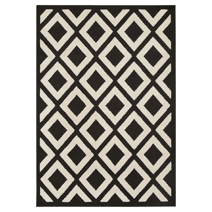 Lavin Rugs T9038 Optika 6'7" x 9'6" Geo Rug, Cream Black/White - T9038-0609