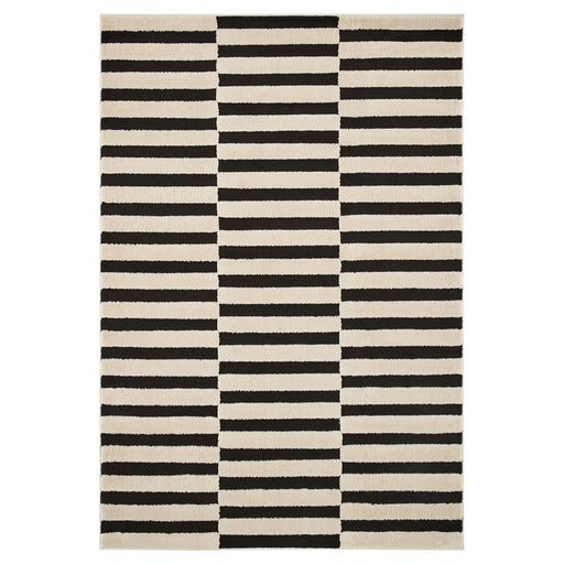 Lavin Rugs T9039 Optika 5'3" x 7'6" Geo Rug, Cream Black/White - T9039-0507