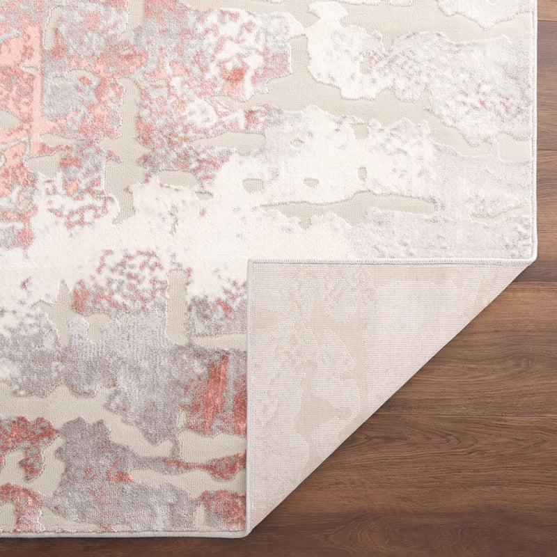 Lavin Rugs U5001 Betsi 2' x 3' Painterly Rug, Cream Grey Pink/Pink