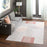 Lavin Rugs U5002 Betsi 5'3" x 7'6" Geo Rug, Cream Grey Pink/Pink