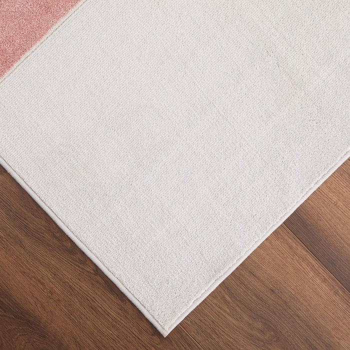 Lavin Rugs U5002 Betsi 7'10" x 10'10" Geo Rug, Cream Grey Pink/Pink