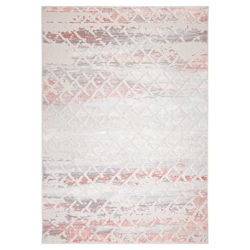 Lavin Rugs U5003 Betsi 7'10" x 10'10" Geo Rug, Cream Grey Pink/Pink - U5003-0811