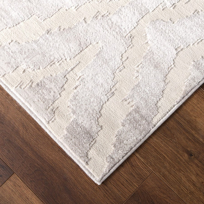 Lavin Rugs U5004 Betsi 5'3" x 7'6" Geo Rug, Cream Grey/Neutral