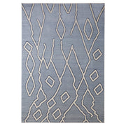 Lavin Rugs U5005 Betsi 2' x 3' Geo Rug, L.Blue/L.Blue/Blue - U5005-0203