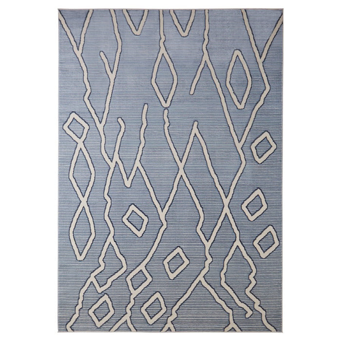 Lavin Rugs U5005 Betsi 6'7" x 9'6" Geo Rug, L.Blue/L.Blue/Blue - U5005-0609