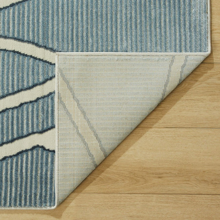 Lavin Rugs U5005 Betsi 6'7" x 9'6" Geo Rug, L.Blue/L.Blue/Blue