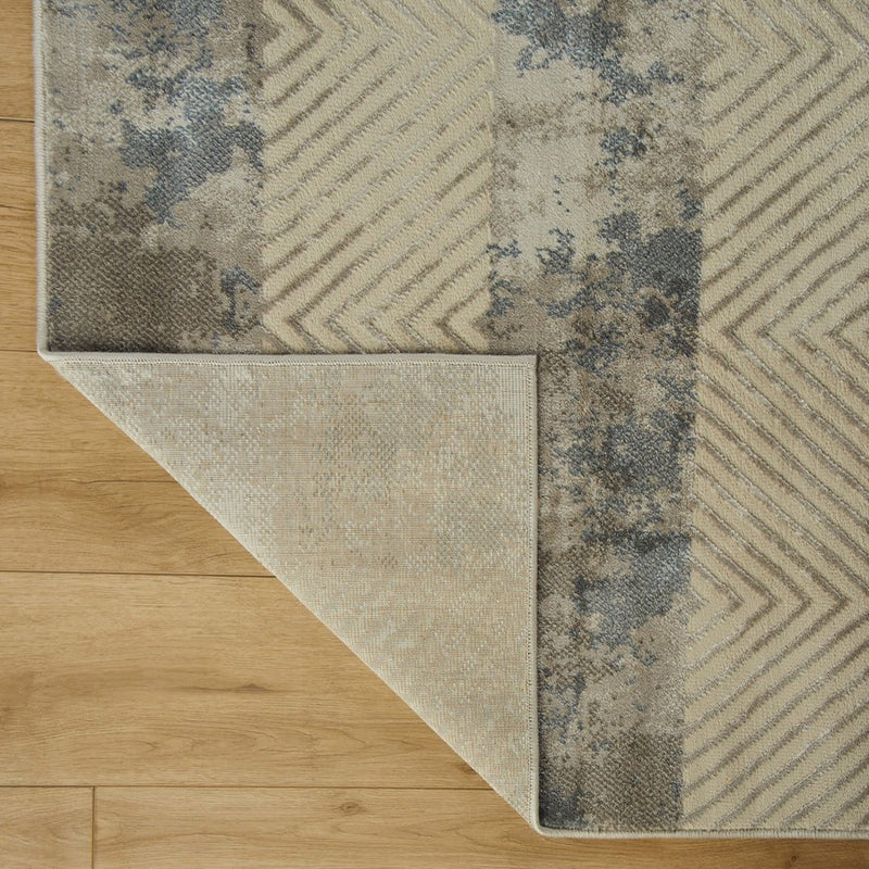 Lavin Rugs U5006 Betsi 2' x 3' Stripe Rug, Cream Grey/Mineral Tones