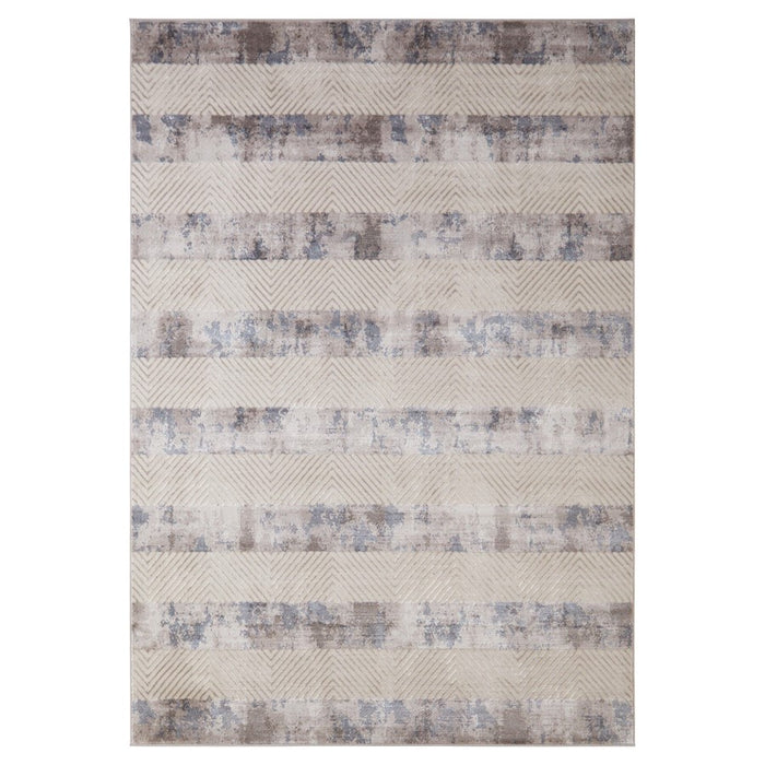 Lavin Rugs U5006 Betsi 6'7" x 9'6" Stripe Rug, Cream Grey/Mineral - U5006-0609