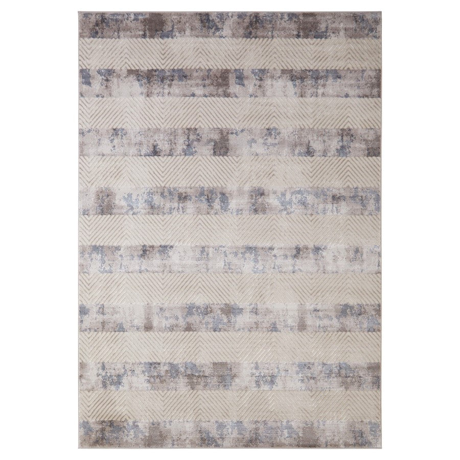 Lavin Rugs U5006 Betsi 9'10" x 13'2" Stripe Rug, Cream Grey/Mineral - U5006-1013