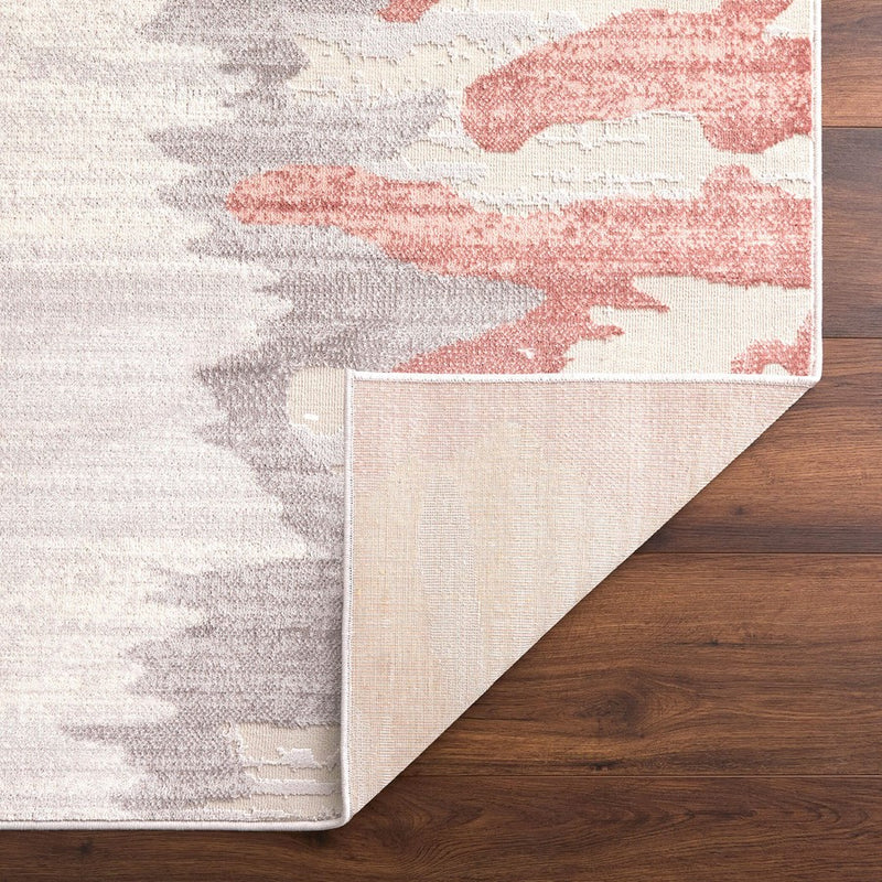 Lavin Rugs U5007 Betsi 6'7" x 9'6" Painterly Rug, Grey Pink/Pink