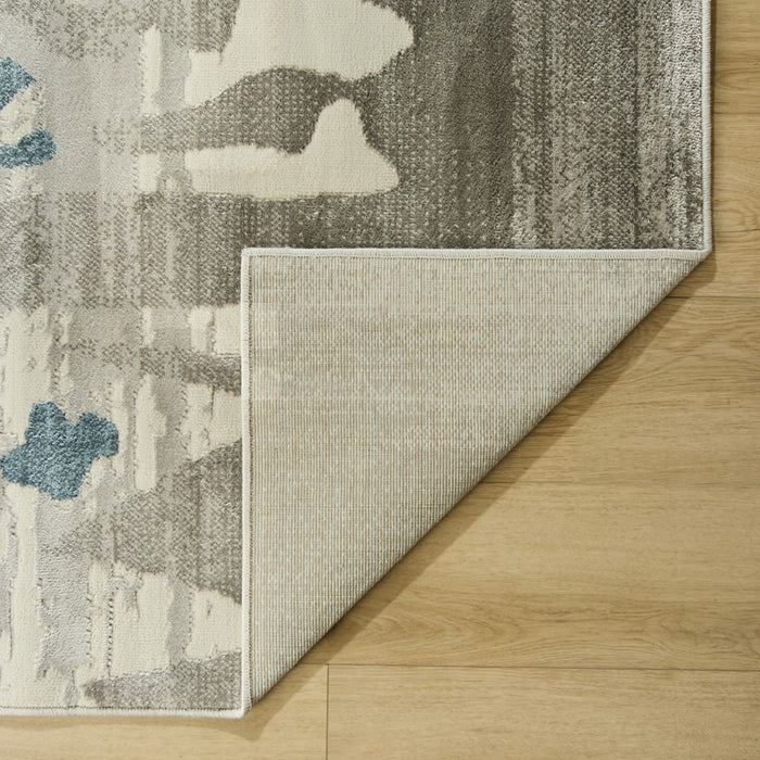 Lavin Rugs U5008 Betsi 5'3" x 7'6" Painterly Rug, Grey L.Blue/Blue