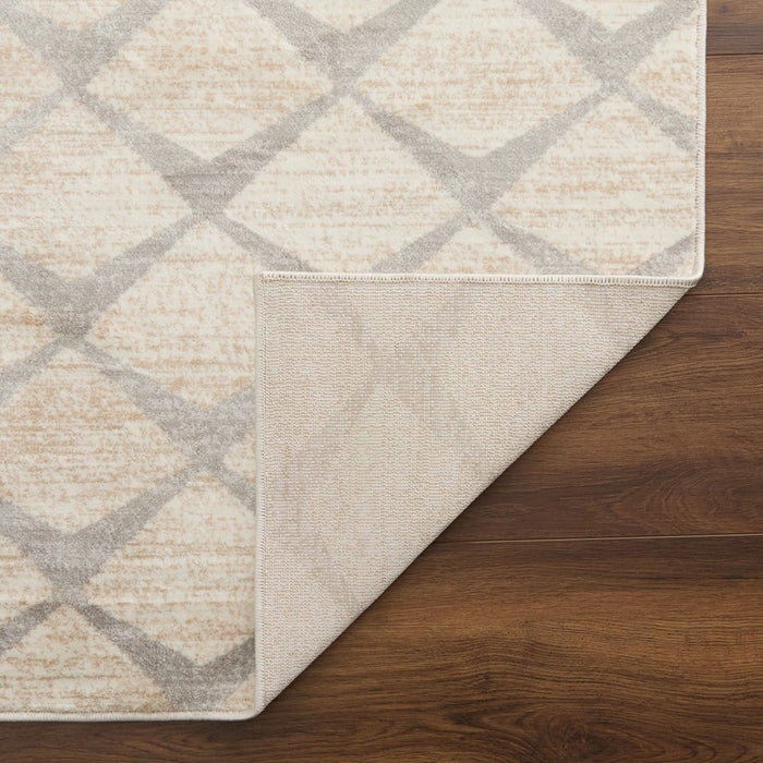 Lavin Rugs U5009 Betsi 5'3" x 7'6" Geo Rug, Cream Grey/Neutral